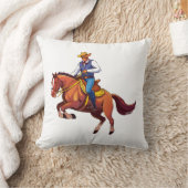 Steigerend paard met de man kussen (Deken)