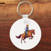 Steigerend paard met de man sleutelhanger (Achterkant)