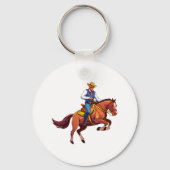 Steigerend paard met de man sleutelhanger (Achterkant)