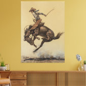 “Steigerend Paard” Westerse Kunst van Will James Canvas Afdruk (Insitu (Woonkamer))