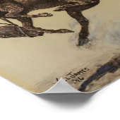 “Steigerend Paard” Westerse Kunst van Will James Poster (Hoek)