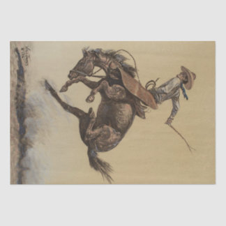 “Steigerend Paard” Westerse Kunst van Will James Tissuepapier