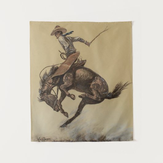 “Steigerend Paard” Westerse Kunst van Will James Wandkleed (Voorkant)