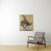 “Steigerend Paard” Westerse Kunst van Will James Wandkleed (In situ)