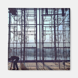 Steigers in de lobby magneet