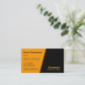 Steile helling - Sinaasappel en zwart Visitekaartje (Staand voorkant)