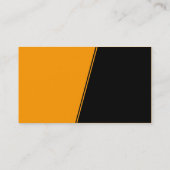 Steile helling - Sinaasappel en zwart Visitekaartje (Achterkant)