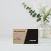 Steile helling - wit en zwart (Kraft) Visitekaartje (Staand voorkant)