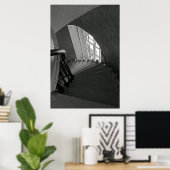 Steile trap naar beneden poster (Thuiskantoor)