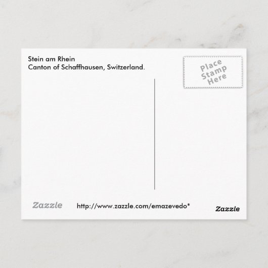 Stein am Rhein Briefkaart (Achterkant)