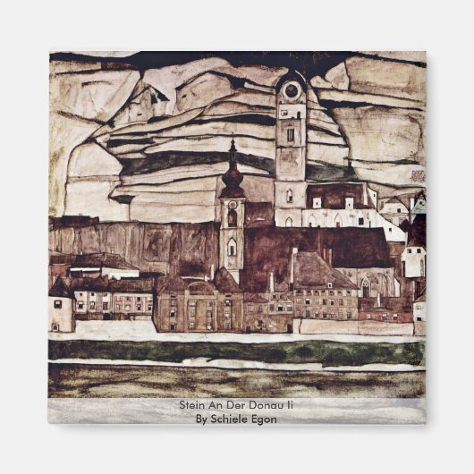 Stein an der Donau II van Schiele Egon Magneet (Voorkant)