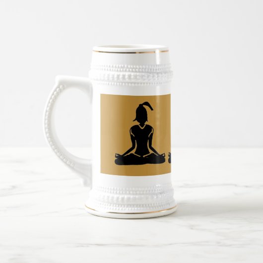 Stein-Beer Yoga Stein (geen afdruk) Bierpul (Links)