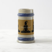 Stein-Beer Yoga Stein w/Gold en Blue Bierpul (Center)