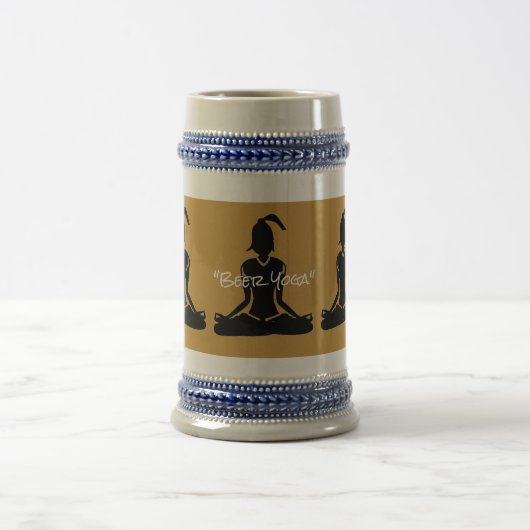 Stein-Beer Yoga Stein w/Gold en Blue Bierpul (Center)