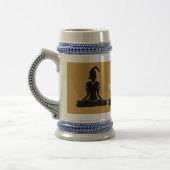 Stein-Beer Yoga Stein w/Gold en Blue Bierpul (Links)