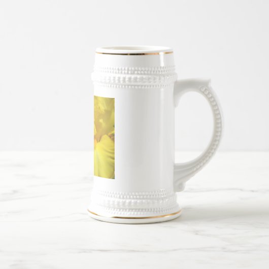 Stein Gele Iris Bloemen Zomer Steins Bierpul (Rechts)
