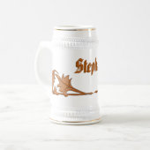 Stein - Leafy Brackets en naam Bierpul (Voorkant links)