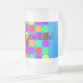 Stein met Celebrate Life! bericht Matglas Bierpul (Voorkant rechts)