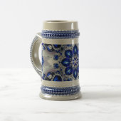 Stein Mok met Blauw Wit Kleuren Ontwerp (Voorkant links)