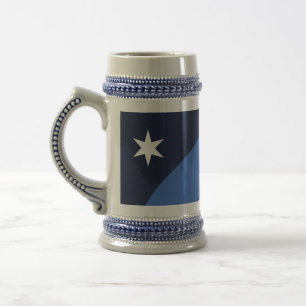 Stein Mok met de vlag van Columbia, South Carolina