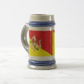 Stein Mok met de vlag van Sicilië, Italië (Voorkant links)