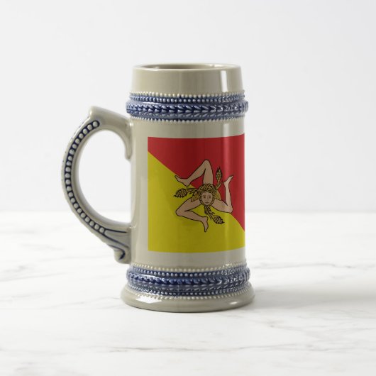 Stein Mok met de vlag van Sicilië, Italië (Links)