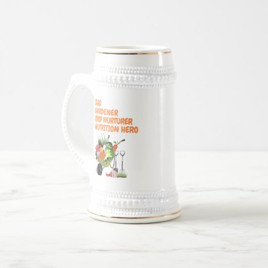 Stein mok voor Dad Gardener (Voorkant links)