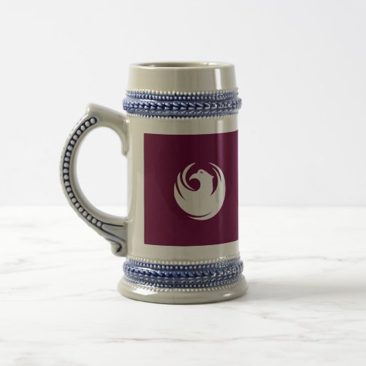 Stein Mug with Flag of Phoenix City, Arizona Bierpul (Links)