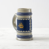 Stein Mug with Flag of Quebec City, Canada Bierpul (Voorkant links)