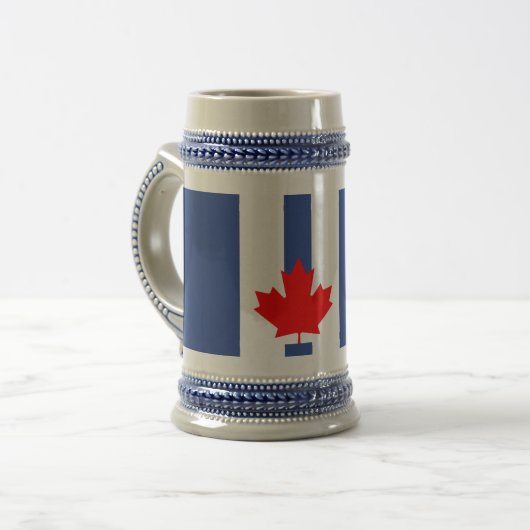 Stein Mug with Flag of Toronto, Canada Bierpul (Voorkant links)