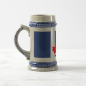 Stein Mug with Flag of Toronto, Canada Bierpul (Links)