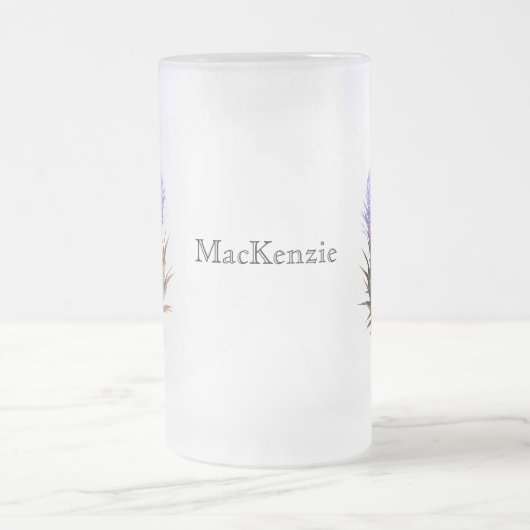 Stein - Thistle en naam Matglas Bierpul (Center)