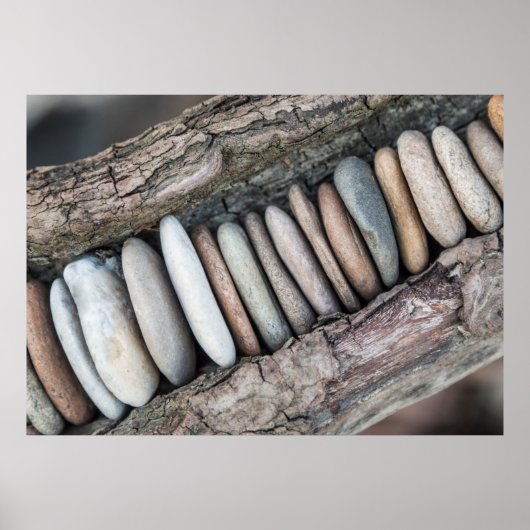 Stein und Holz (diagonaal) Poster (Voorkant)