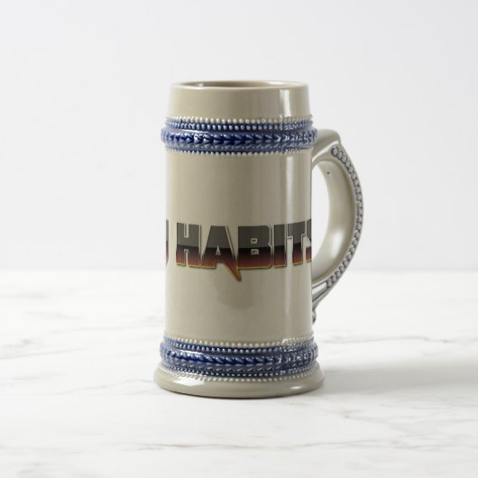 Stein van de vuilnisbak van bruin metaal bierpul (Voorkant rechts)