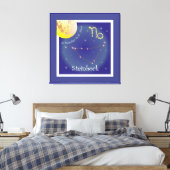 Steinbock 22. Dezember bis 20. Januar Leinwand Canvas Afdruk (Insitu (Slaapkamer))