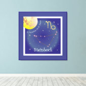 Steinbock 22. Dezember bis 20. Januar Leinwand Canvas Afdruk (Insitu (Houten vloer))