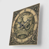 Steinbok Vintage Zodiakus Wandklok (Hoek)