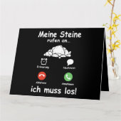 Steine Call Ich Muss Los Geoloog Grappige Geoloog Kaart (Gele Bloem)