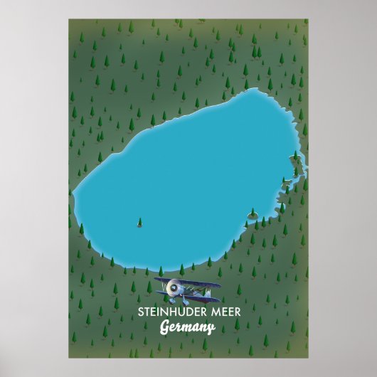 Steinhuder Meer Duitsland kaart Poster (Voorkant)