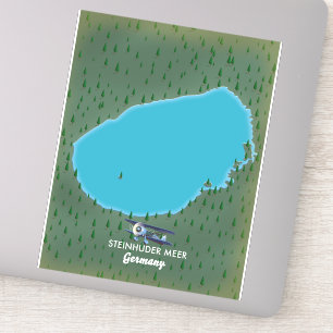 Steinhuder Meer Duitsland kaart Sticker