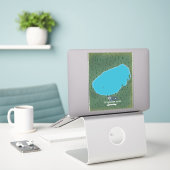Steinhuder Meer Duitsland kaart Sticker (Laptop op bureau)