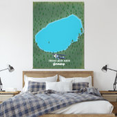 Steinhuder Meer Germany-kaart Canvas Afdruk (Insitu (Slaapkamer))