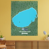 Steinhuder Meer Germany-kaart Canvas Afdruk (Insitu (Woonkamer))