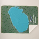 Steinhuder Meer Germany kaart Plaque Sherpa Deken (Voorkant (horizontaal))