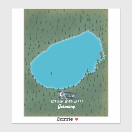 Steinhuder Meer Germany-kaart Sticker (Vel)