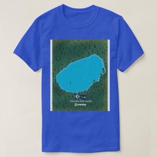 Steinhuder Meer Germany-kaart T-shirt (Design voorkant)