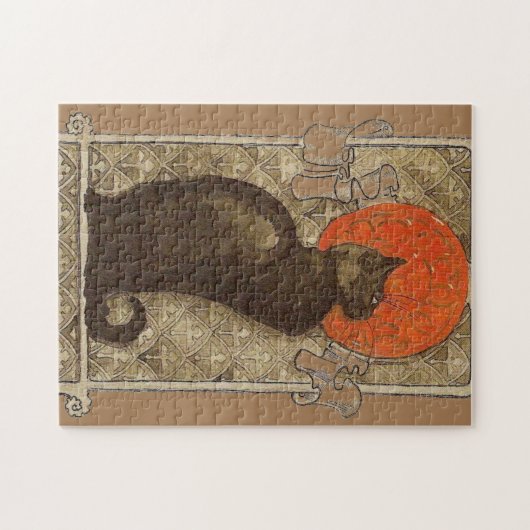 Steinlein's Cat - Art Nouveau Advertisement Legpuzzel (Horizontaal)