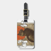 Steinlein's Cat - Art Nouveau Bagagelabel (Voorkant verticaal)