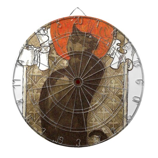 Steinlein's Cat - Art Nouveau Dartbord (Voorkant)