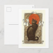 Steinlein's Cat - Art Nouveau Feestdagenkaart (Voorkant / Achterkant)
